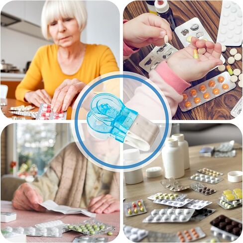 3 Pcs Portable Travel Pill Taker Remover - Pill Extractor Tool,Pill Organizer Pill Boxes Assistance Tool,Easy to Take Out Pills for Elderly with Weak Hands in Kuwait