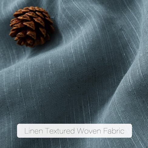 Linen Black Farmhouse Semi Sheer Curtains for Privacy, Flax Light Flitering Back Tab Living Room Curtains 63 Inch Length, Drapes for Sliding Glass Door W52 x L63 in Saudi Arabia