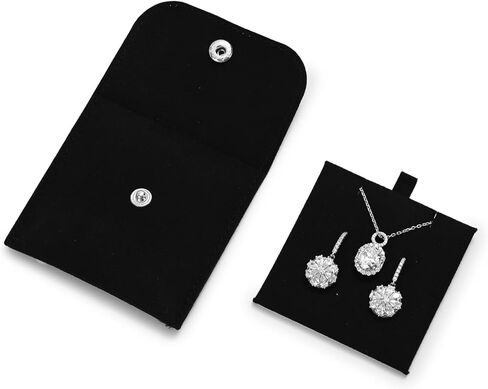 Microfiber Jewelry Pouch with Insert Pad Luxury 3 Pack Jewelry Package Gift Bag with Snap Closure for Necklace Rings Earrings(Beige) in Saudi Arabia