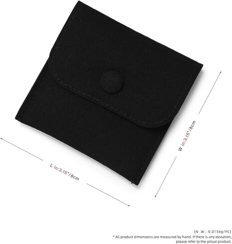 Microfiber Jewelry Pouch with Insert Pad Luxury 3 Pack Jewelry Package Gift Bag with Snap Closure for Necklace Rings Earrings(Beige) in Saudi Arabia