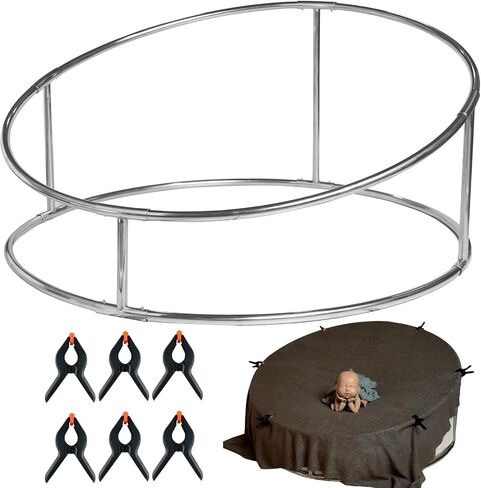 Newborn Photography Posing Frame Baby Backdrop Stand Travel Size Beanbag Stand Frame Set with 6 Clamps and Carrying Bag Infant Photoshoot Background Station Quick Assembly for Easy Storage and Travel in Saudi Arabia