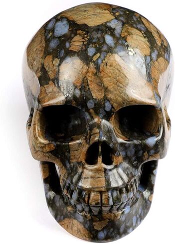 Skullis 2.0 "Que Sera Stone Crystal Skull، منحوتة يدويًا من الأحجار الكريمة للفنون الجميلة، تمثال حجر شفاء الريكي. in Kuwait