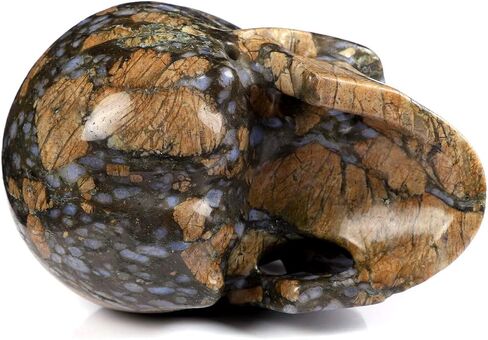 Skullis 2.0 "Que Sera Stone Crystal Skull، منحوتة يدويًا من الأحجار الكريمة للفنون الجميلة، تمثال حجر شفاء الريكي. in Kuwait