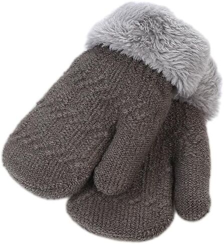 Vikodah Kids Mittens Winter Warm Knit Baby Boys Girls Outdoor Warm Thermal Gloves for Toddlers 1-2 Years in Kuwait