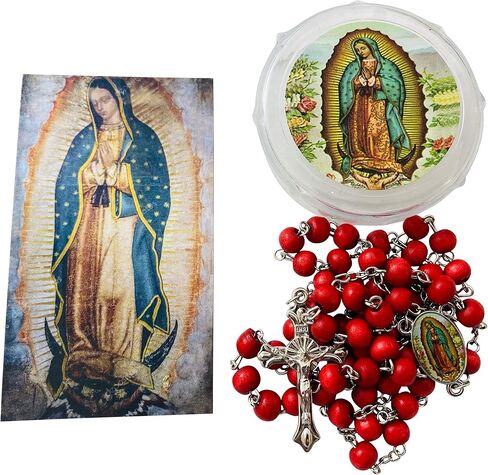 Westmon Works Our Lady of Guadalupe Rosary Bulk Lot with Rosaries and Holy Card Set for Quincenera Favors or First Communion Classes, 12 Pack in Saudi Arabia