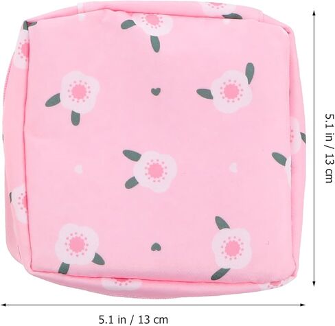 حقيبة تخزين المناديل الصحية من هيليفتي، حقائب فترة للفتيات المراهقات والنساء والسيدات، حقيبة فترة مع سحاب للمناديل الصحية، عبوة من قطعتين in Kuwait