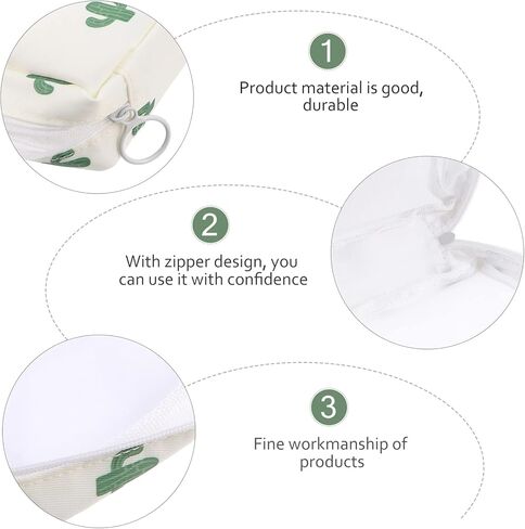 حقيبة تخزين المناديل الصحية من هيليفتي، حقائب فترة للفتيات المراهقات والنساء والسيدات، حقيبة فترة مع سحاب للمناديل الصحية، عبوة من قطعتين in Kuwait