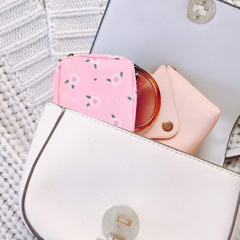 حقيبة تخزين المناديل الصحية من هيليفتي، حقائب فترة للفتيات المراهقات والنساء والسيدات، حقيبة فترة مع سحاب للمناديل الصحية، عبوة من قطعتين in Kuwait