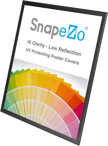 SnapeZo Poster Frame 36x48, Black, 1.25 Inch Aluminum Profile, Front-Loading Snap Frame, Wall Mounting, Professional Series in Saudi Arabia