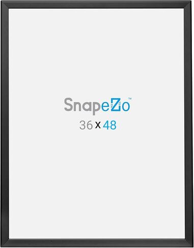 SnapeZo Poster Frame 36x48, Black, 1.25 Inch Aluminum Profile, Front-Loading Snap Frame, Wall Mounting, Professional Series in Saudi Arabia