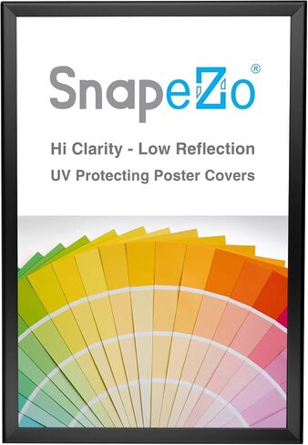 SnapeZo Poster Frame 36x48, Black, 1.25 Inch Aluminum Profile, Front-Loading Snap Frame, Wall Mounting, Professional Series in Saudi Arabia