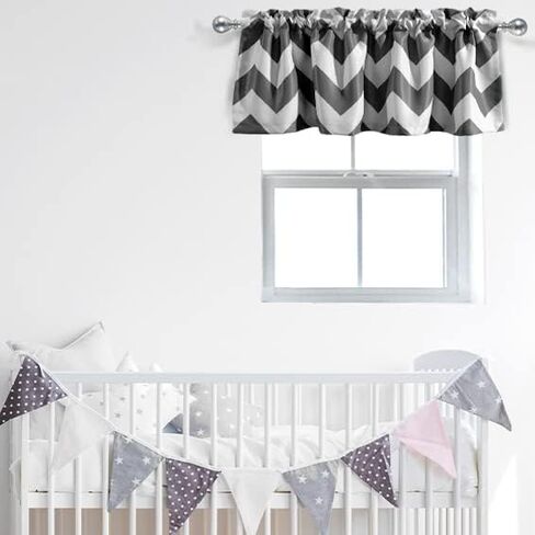 ستائر Melodieux ستائر ستائر نافذة قصيرة مزخرفة للخصوصية لنوافذ المطبخ/غرفة المعيشة/غرفة النوم/ستائر قصيرة بجيب قضيب، 52 بوصة عرض × 18 بوصة طول، رمادي in Kuwait