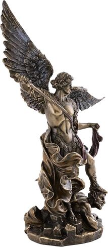 Top Collection Archangel St. Michael Statue - Michael Archangel of Heaven Defeating Lucifer in Premium Cold-Cast Bronze - 10-Inch Collectible Angel Figurine in Saudi Arabia
