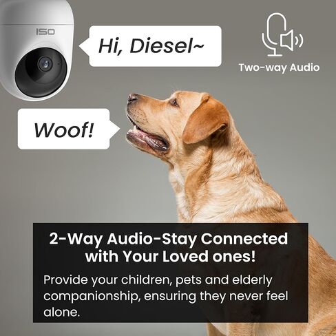 OSI Smart WI-FI Mini PTZ Security Camera - Home Indoor, Pet Camera, Baby Camera, Pan-Tilt-Zoom,Two-Way Audio, Motion Detector, Auto Tracking Night Vision, Auto Tracking, 32GB SD Card,Works with Alexa in Kuwait