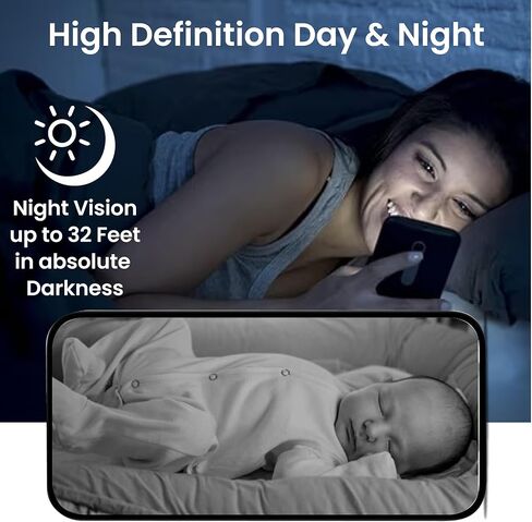 OSI Smart WI-FI Mini PTZ Security Camera - Home Indoor, Pet Camera, Baby Camera, Pan-Tilt-Zoom,Two-Way Audio, Motion Detector, Auto Tracking Night Vision, Auto Tracking, 32GB SD Card,Works with Alexa in Kuwait