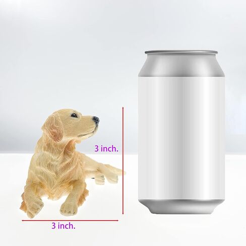 e-dreamstore 1P Resin Small Simulated Dog, Golden Labrador Retriever Dog Figurine, Lying Posture, Garden Statue, Dog Pendulum Model Car Home Accessories in Saudi Arabia