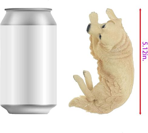 e-dreamstore 1P Resin Small Simulated Dog, Golden Labrador Retriever Dog Figurine, Lying Posture, Garden Statue, Dog Pendulum Model Car Home Accessories in Saudi Arabia