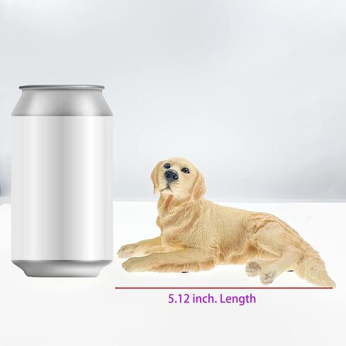 e-dreamstore 1P Resin Small Simulated Dog, Golden Labrador Retriever Dog Figurine, Lying Posture, Garden Statue, Dog Pendulum Model Car Home Accessories in Saudi Arabia