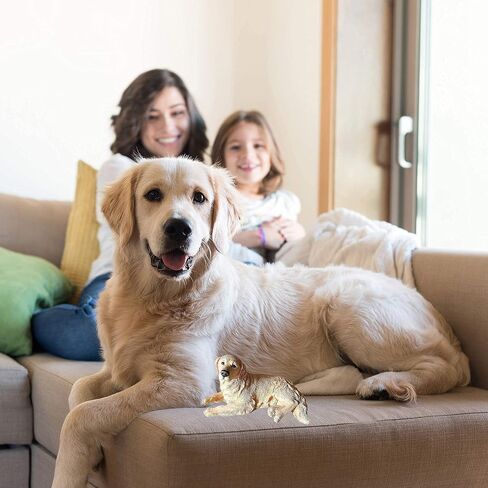 e-dreamstore 1P Resin Small Simulated Dog, Golden Labrador Retriever Dog Figurine, Lying Posture, Garden Statue, Dog Pendulum Model Car Home Accessories in Saudi Arabia