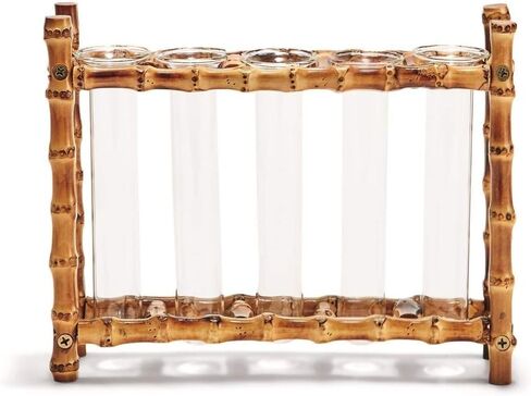 Tozai Home WTR006 Natural Bamboo Vase Includes 5 Glass Tubes in Saudi Arabia