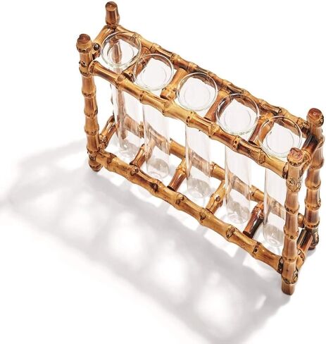 Tozai Home WTR006 Natural Bamboo Vase Includes 5 Glass Tubes in Saudi Arabia