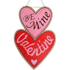 cnmg عيد الحب سماع شكل الباب شماعات عيد الحب علامة لديكور الباب الأمامي عيد الحب باب خشبي معلق علامة عيد الحب محادثة قلوب علامة الباب لغرفة النوم المنزلية in Kuwait