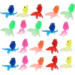 Healifty Kids Kids Kids 20pcs Artificial Goldfishes Rubber Aquarium Floating Fish for Aquarium Fish Tank Decoration Mixed Color 6. 5cm Juguetes para Niños Juguetes para Niños Mini in Kuwait