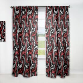 DesignQ Curtains ' Mid' Curtains for Bedroom, Curtains for Living Room, Curtains & Drapes - Thermal Insulated - Single Panel-52x108 in Kuwait