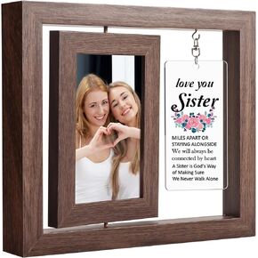 Yeshen Gifts for Aunt - Aunt & Niece Picture Frame, Mother's Day Christmas Birthday Gifts for Aunt & Niece - Photo Frame Gifts for Auntie Niece, Double Sided Rotating Picture Frames 4x6.