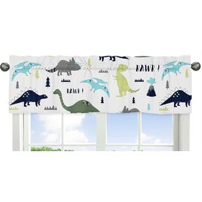 Sweet Jojo Designs Window Treatment Valance for Blue and Green Modern Dinosaur Collection in Saudi Arabia