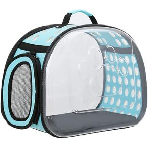 Sirvarni Cat Carrier Collapsible Breathable Package,Space Capsule Transparent Portable Bags Foldable Handbag for Pets Dogs Kitten Puppies,Designed for Travel, Hiking, Walking & Outdoor Use (Blue) in Kuwait