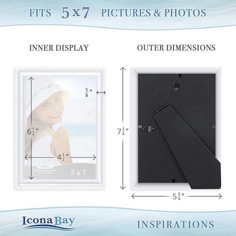مجموعة إطارات الصور السوداء من Icona Bay - 10 قطع (خمسة 4x6، ثلاثة 5x7، اثنتان 8x10)، مجموعة Inspirations Collection متعددة العبوات لمعرض الحائط المعاصر in Kuwait
