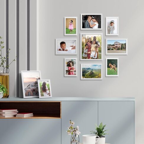 مجموعة إطارات الصور السوداء من Icona Bay - 10 قطع (خمسة 4x6، ثلاثة 5x7، اثنتان 8x10)، مجموعة Inspirations Collection متعددة العبوات لمعرض الحائط المعاصر in Kuwait