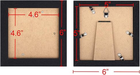 TOFOREVO 4x4 Picture Frames Set of 4 Black Wood Grain Photo Frame for Gallery Wall Mounting or Tabletop Display in Kuwait