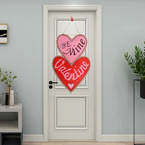 cnmg عيد الحب سماع شكل الباب شماعات عيد الحب علامة لديكور الباب الأمامي عيد الحب باب خشبي معلق علامة عيد الحب محادثة قلوب علامة الباب لغرفة النوم المنزلية in Kuwait