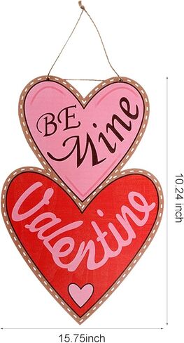 cnmg عيد الحب سماع شكل الباب شماعات عيد الحب علامة لديكور الباب الأمامي عيد الحب باب خشبي معلق علامة عيد الحب محادثة قلوب علامة الباب لغرفة النوم المنزلية in Kuwait