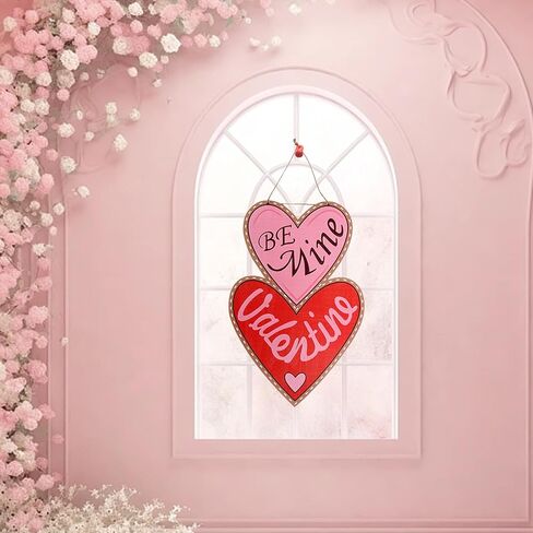 cnmg عيد الحب سماع شكل الباب شماعات عيد الحب علامة لديكور الباب الأمامي عيد الحب باب خشبي معلق علامة عيد الحب محادثة قلوب علامة الباب لغرفة النوم المنزلية in Kuwait