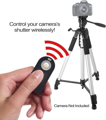 ترايبود الكاميرا UltraPro عالي التحمل من الألومنيوم مقاس 182.88 سم + حزمة جهاز تحكم عن بعد لاسلكية لكاميرات Canon الرقمية، يتضمن قماش تنظيف UltraPro Bonus من الألياف الدقيقة in Kuwait