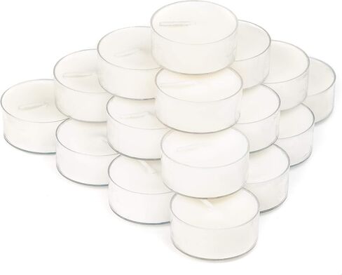 كاندل كوتور شموع معطرة بالفانيليا، 36 قطعة من شموع تي لايت مع كوب شفاف، شمع صويا معطرة للغاية بنسبة 95%، زيوت عطرية طبيعية، وقت احتراق طويل، مجموعة هدايا شموع للنساء in Kuwait