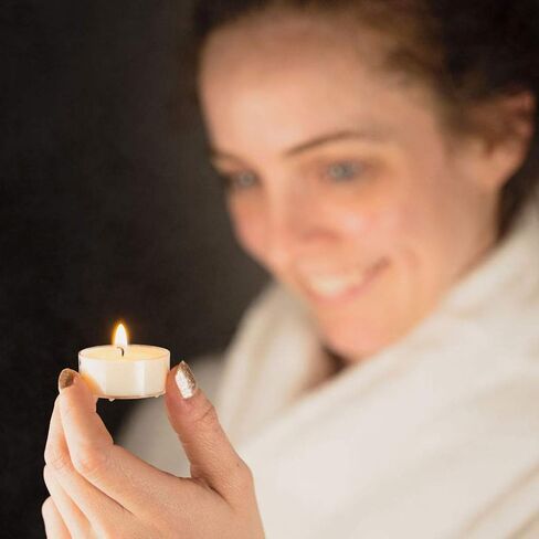 كاندل كوتور شموع معطرة بالفانيليا، 36 قطعة من شموع تي لايت مع كوب شفاف، شمع صويا معطرة للغاية بنسبة 95%، زيوت عطرية طبيعية، وقت احتراق طويل، مجموعة هدايا شموع للنساء in Kuwait