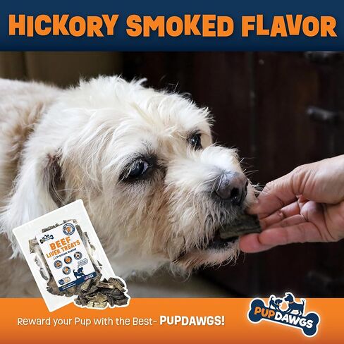 Hickory Smoked Flavor Beef Liver Treats, 1lb - All-Natural Dehydrated Dog Treats - Nutritious Training Treats for Dogs Made in USA in Saudi Arabia