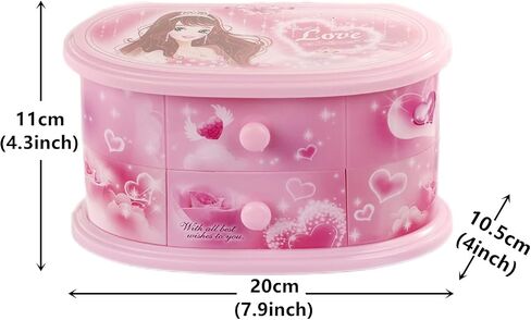 Pairiaok Pink Musical Jewelry Box For Little Girls Jewelry Set For Daughter Girls Ballerina Music Box Gifts For Birthday Christmas in Saudi Arabia