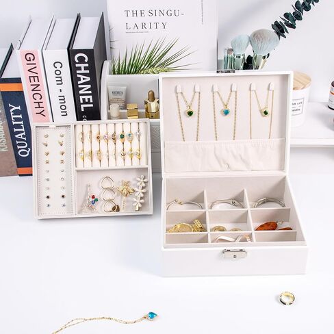 One Modern May Jewelry Box for Young Girls Teen Girls and Women with Lift Out Tray and Silver Latch - 9 x 7.5 x 3.4 inches (Pink) in Kuwait