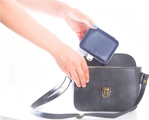 حقيبة سفر جلدية من Kadiby Jewelry مع مرآة، منظم مجوهرات صغير للسفر، صندوق مجوهرات محمول، منظم تخزين صغير، صندوق تخزين صغير للخواتم والأقراط والقلائد والهدايا (أبيض) in Kuwait