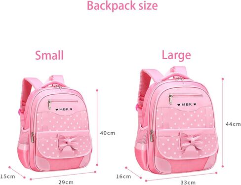 KUJIAPIN 2Pcs Bowknot Printed Girls Backpack Pretty Princess Backpack Set Kids Elementary Primary Students Bookbag in Saudi Arabia