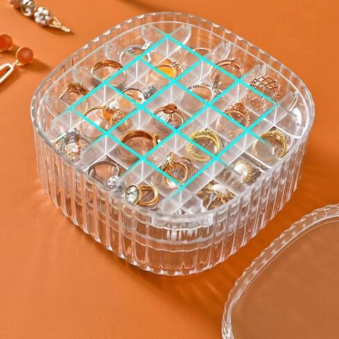 Acrylic Jewelry Organizer Box,Stackable 3-Layers Clear Jewelry Box with Lid,Travel Jewelry Case Gift for Women Girls,Earring Organizer Display Holder for Earrings Ring Studs Bracelet Necklace Crafts in Kuwait