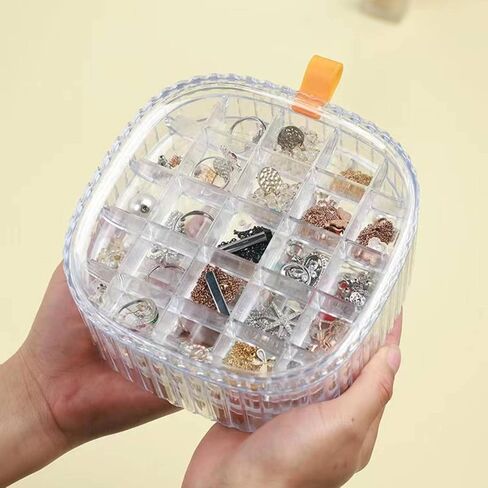 Acrylic Jewelry Organizer Box,Stackable 3-Layers Clear Jewelry Box with Lid,Travel Jewelry Case Gift for Women Girls,Earring Organizer Display Holder for Earrings Ring Studs Bracelet Necklace Crafts in Kuwait