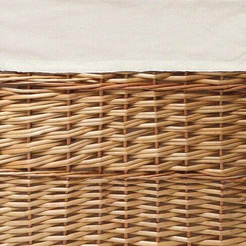 Wicker Two Hamper Set with Liners - Natural in Saudi Arabia