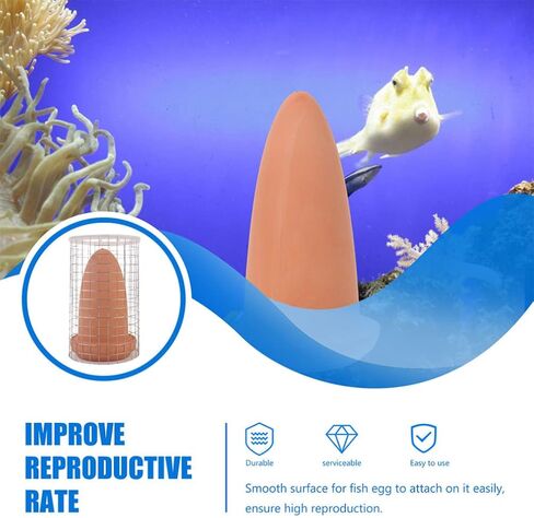 Fish Fish Breeding Cone Spawning Slates Ceramic Discus Angelfish Fish Reeding Cones Cave Bucket with Isolate Net for Aquarium Landscape Fish Tank Breeding Cage in Saudi Arabia