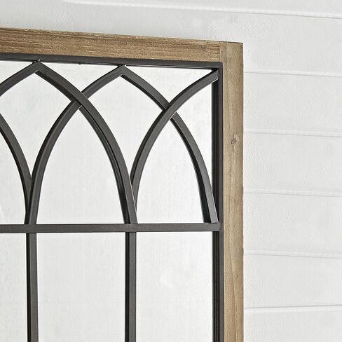 FirsTime & Co. Black Grandview Arch Wall Mirror, Rectangular, Wall Hanging Mirror for Bedroom, Entryway, Bathroom Vanity, Wood Frame, Farmhouse, 37.4 x 23.6 inches in Saudi Arabia